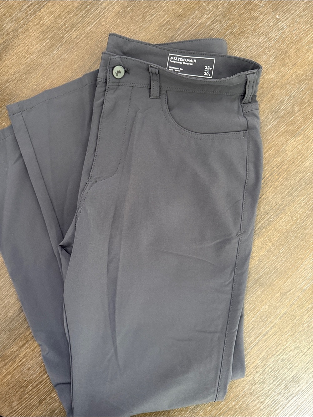 Mizzen+Main Men's Dark Charcoal Performance Chinos